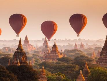 Hot air balloons, Bagan