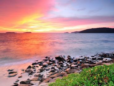 Sunset at the beach, Kota Kinabalu