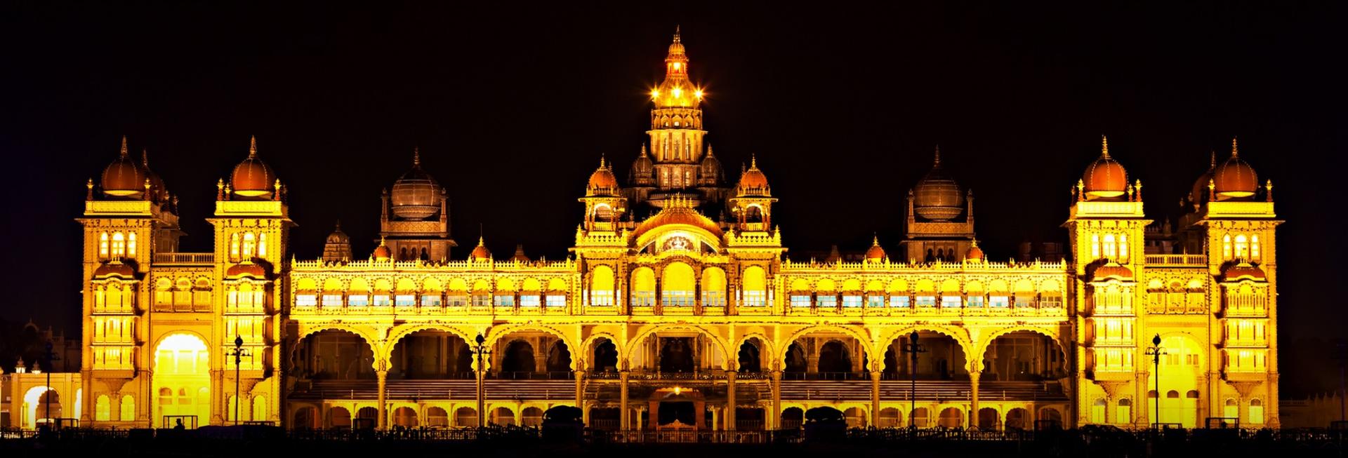 Palace at night, Mysore