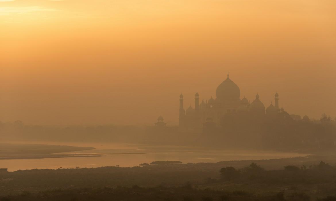 Taj Mahal at dusk, Agra
