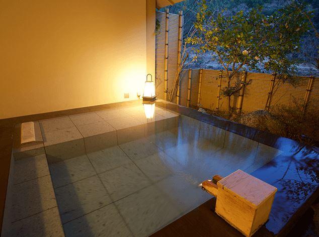 Private open air bath, Fujiya Ryokan