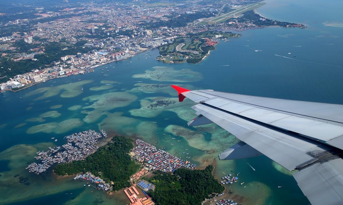 Kota Kinabalu from the air