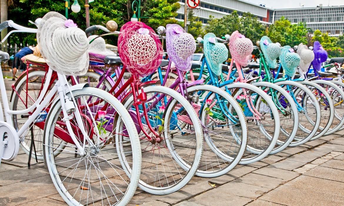 Bicycles for rent, Jakarta