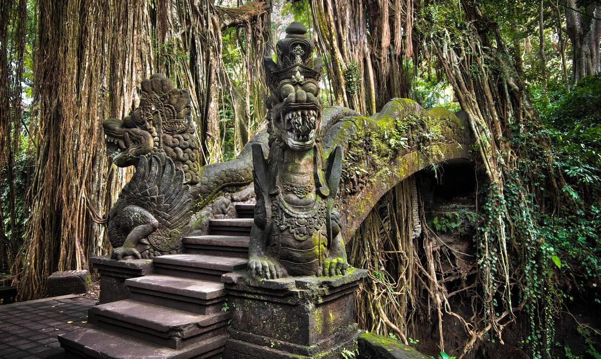 Dragon Bridge, Monkey Forest, Ubud