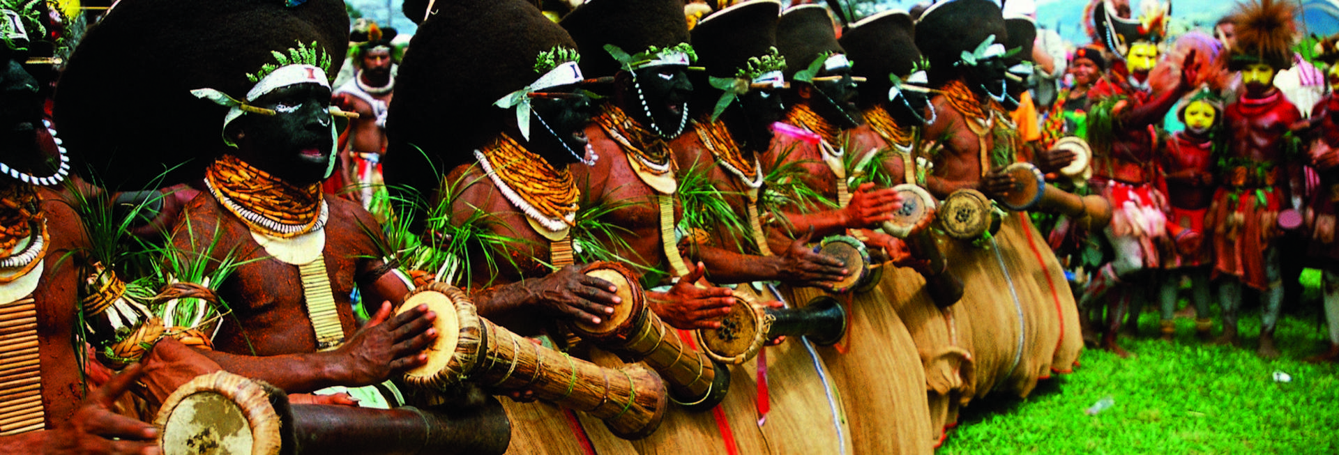 Enga dancers at show, Mount Hagen