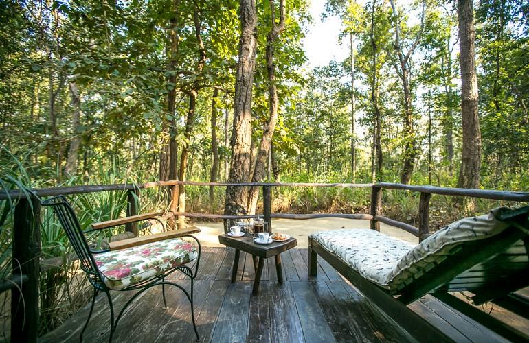 Terrace, Kanha Jungle Lodge