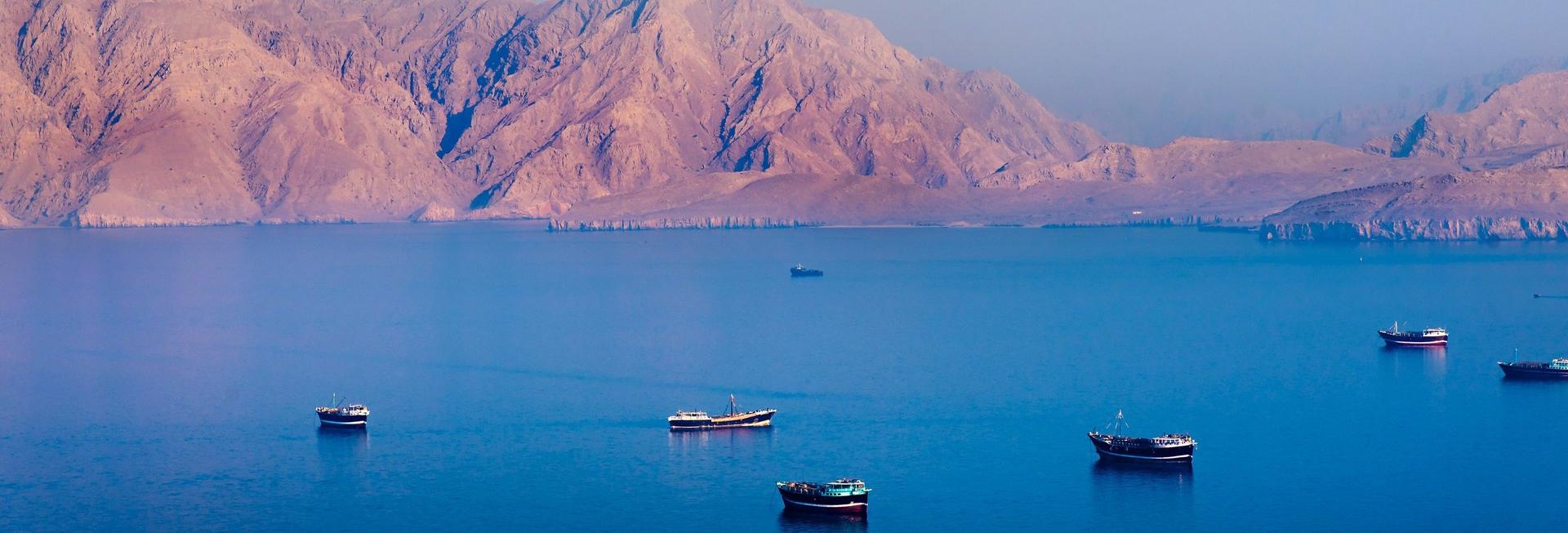 Sunset over Fjords, Khasab