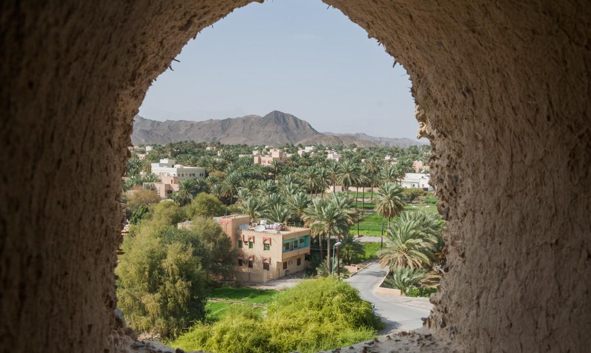  View of Bahla town from Bahla Fort