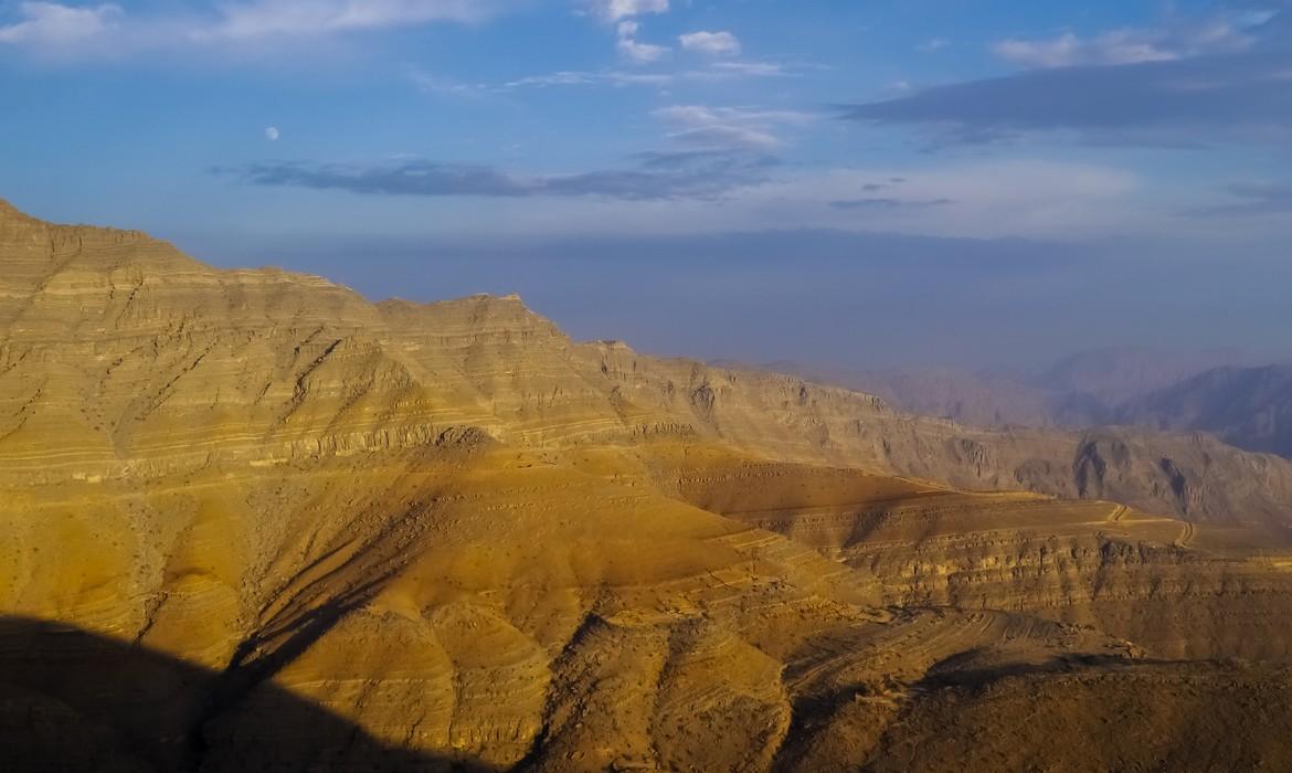 Mountain with a view of the closed military road, Jebel al Harim