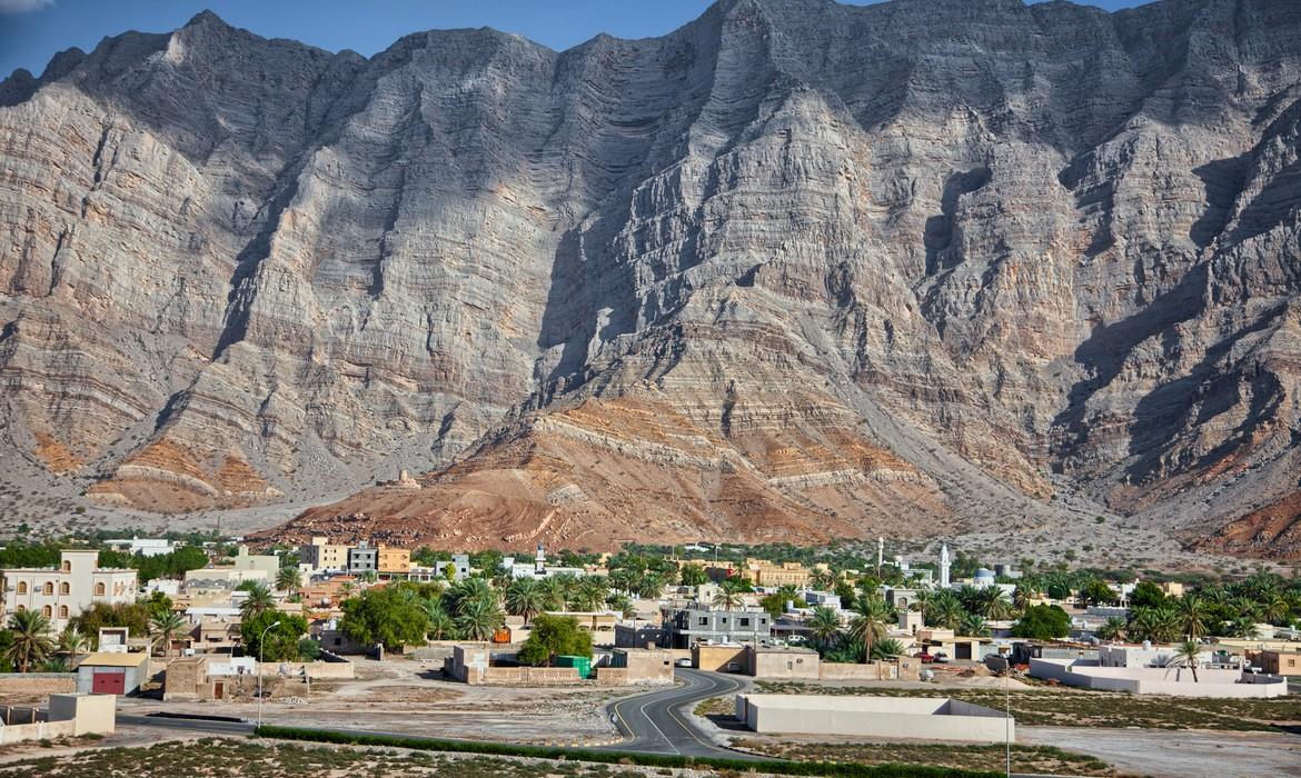 Amazing mountain scenery in Bukha, Musandam