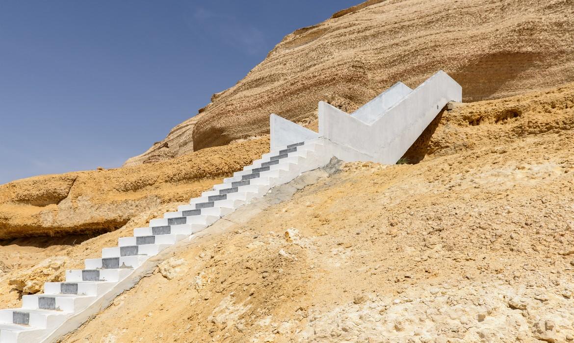 Flight of steps in the canyon, Ash Shuwaymiyyah