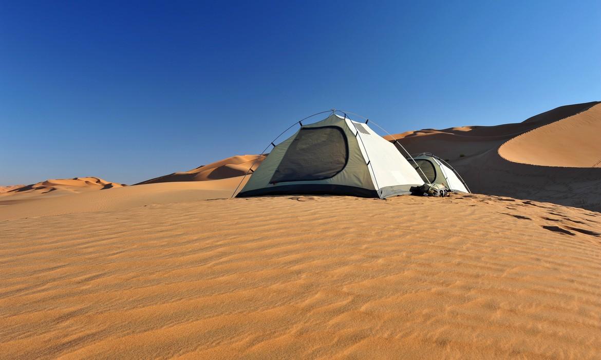 Camping, the empty quarter