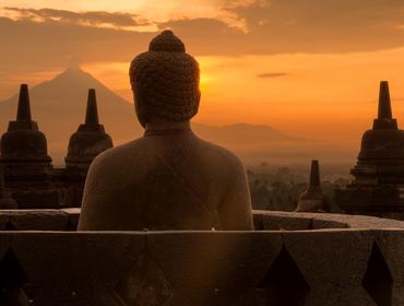 Sunset, Borobudur