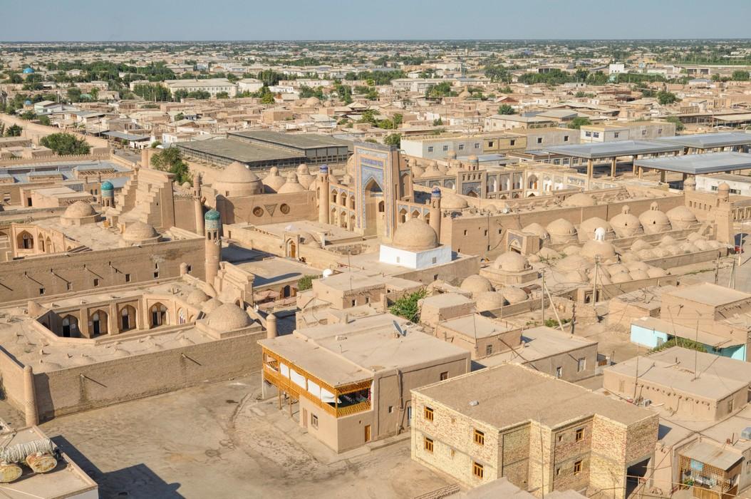 Aerial view of Khiva Old Town