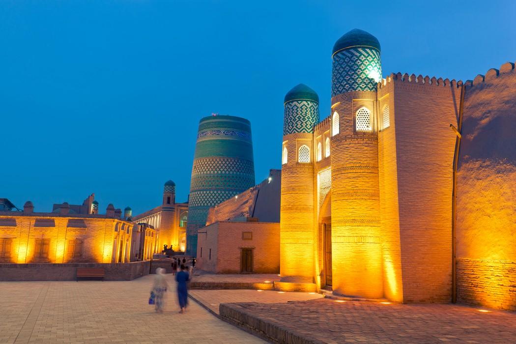 Khiva Old Town at night