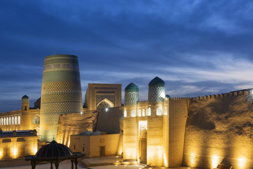 Khiva Old Town at night