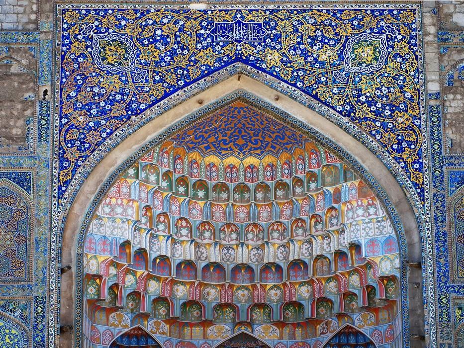 Detail of the Abdulaziz Khan Madrassa in Bukhara