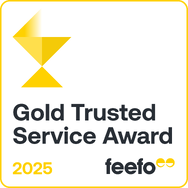 Gold Trusted Service Award - Feefo 2025