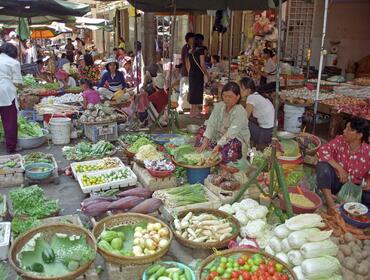 Local produce market, Cambodia