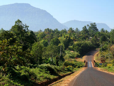 Road journey to the Bolaven Plateau